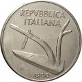Италия 10 лир 1990 год Колосья UNC