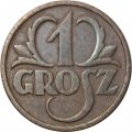 Польша 1 грош 1938 год
