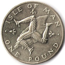 Монета Остров Мэн 1 фунт 1978 год - Трискелион