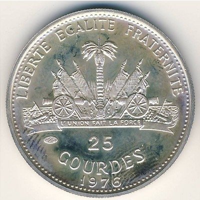 Гаити 25 гурдов 1976 год