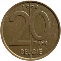 Бельгия 20 франков 1994 год BELGIE