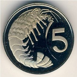 Каймановы острова 5 центов 1974 год