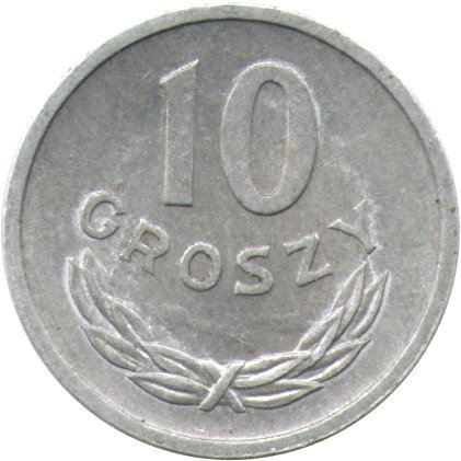 Польша 10 грошей 1961 год
