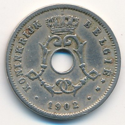 Бельгия 5 сантимов 1902 год