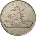Канада 25 центов 1992 год - Онтарио