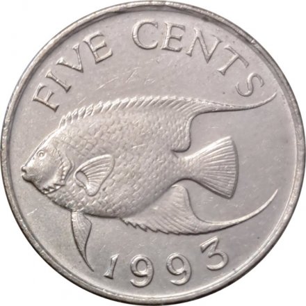 Бермудские острова 5 центов 1993 год