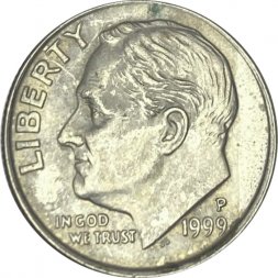 США 1 дайм (10 центов) 1999 год - Франклин Рузвельт (P)