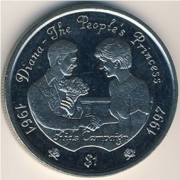 Сьерра-Леоне 1 доллар 1997 год - На смерть принцессы Дианы