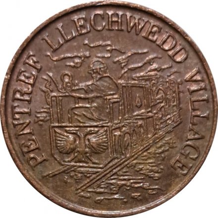 Жетон Великобритания. Farthing, 1991 &quot;Pentref Llechwedd Village&quot;
