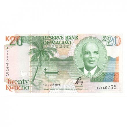 Малави 20 квача 1993 год - UNC