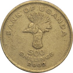 Уганда 500 шиллингов 2008 год - Журавль