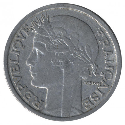 Франция 2 франка 1949 год (без отметки монетного двора)