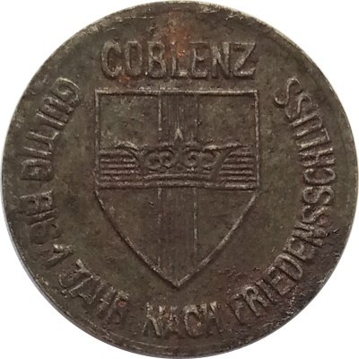 Германия (Кобленц) 10 пфеннигов 1918 год (нотгельд)
