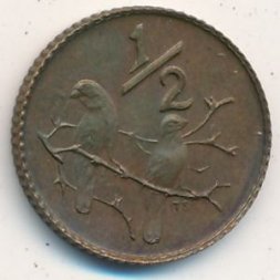 ЮАР 1/2 цента 1973 год