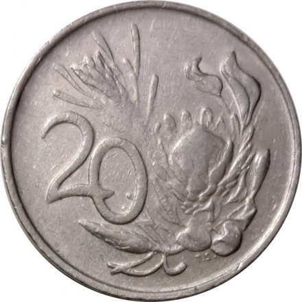 ЮАР 20 центов 1980 год