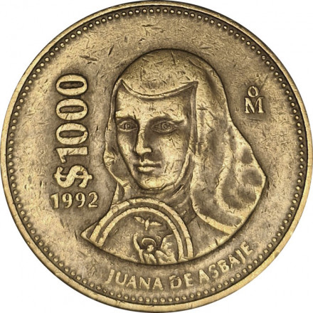 Мексика 1000 песо 1992 год