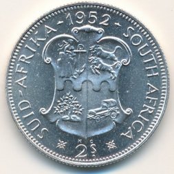 ЮАР 2 шиллинга 1952 год