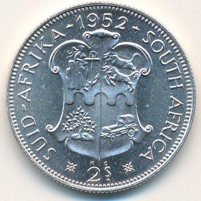 ЮАР 2 шиллинга 1952 год