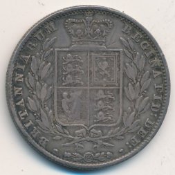 Великобритания 1/2 кроны 1844 год