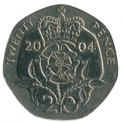 Великобритания 20 пенсов 2004 год