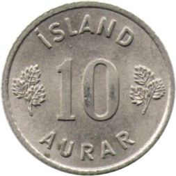 Исландия 10 эйре 1965 год