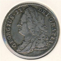 Великобритания 6 пенсов 1743 год
