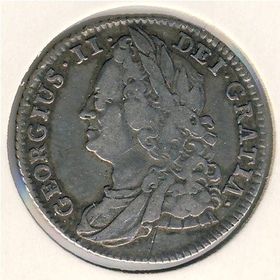 Великобритания 6 пенсов 1743 год