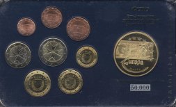 Евро серия Мальты 2008 года (8 монет + 1 жетон)