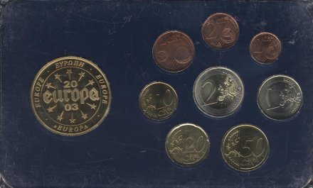 Евро серия Мальты 2008 года (8 монет + 1 жетон)