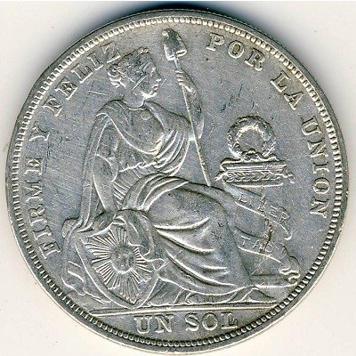 Перу 1 соль 1924 год