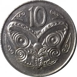 Новая Зеландия 10 центов 2003 год - Маска маори