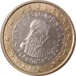 Словения 1 евро 2007 год - Примож Трубар