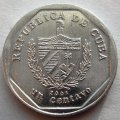 Куба 1 сентаво 2001 год - Площадь Революции (арабские цифры)