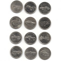 Набор из 12 жетонов SHELL. Всемирно известные спортивные машины