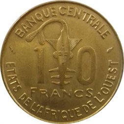 Западная Африка 10 франков 1978 год