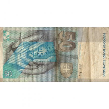 Словакия 50 крон 2005 год - Святые Кирилл и Мефодий - F-VF