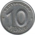ГДР 10 пфеннигов 1952 год (A)