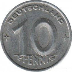 ГДР 10 пфеннигов 1952 год (A)