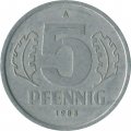 ГДР 5 пфеннигов 1983 год 