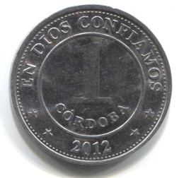 Монета Никарагуа 1 кордоба 2012 год