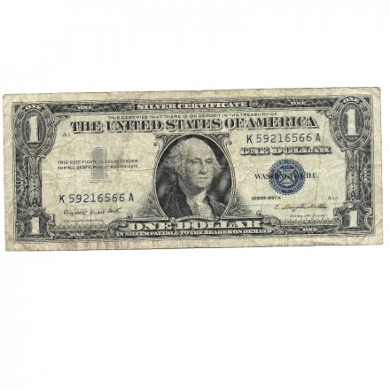 США 1 доллар 1957 год - серия A - F-VF