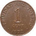 Тринидад и Тобаго 1 цент 1972 год - 10 лет независимости