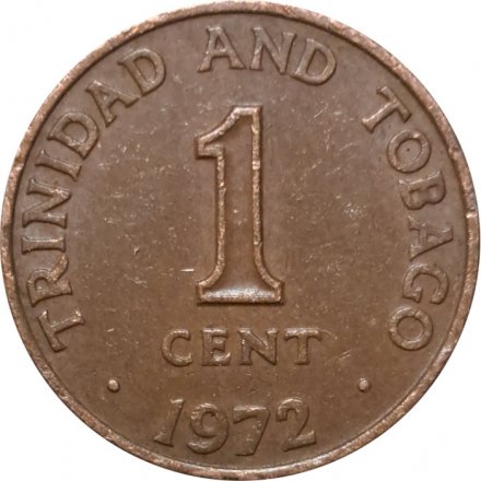 Тринидад и Тобаго 1 цент 1972 год - 10 лет независимости