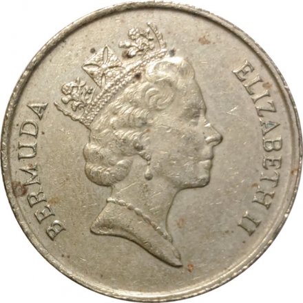 Бермудские острова 1 доллар 1988 год - Парусная лодка