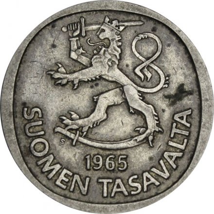 Финляндия 1 марка 1965 год