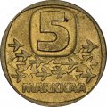 Финляндия 5 марок 1989 год - Ледокол &quot;Урхо&quot;