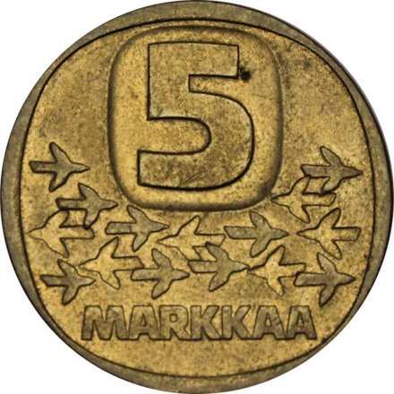 Финляндия 5 марок 1989 год - Ледокол &quot;Урхо&quot;