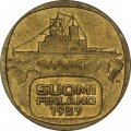 Финляндия 5 марок 1989 год - Ледокол &quot;Урхо&quot;
