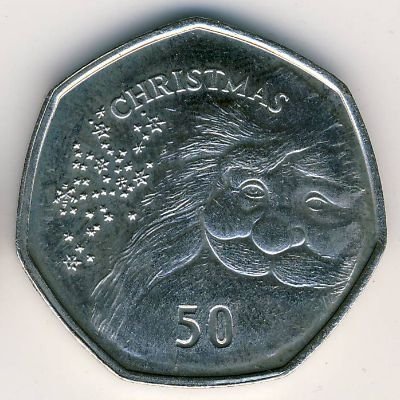 Гибралтар 50 пенсов 2007 год