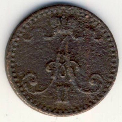 Финляндия 1 пенни 1870 год